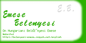 emese belenyesi business card